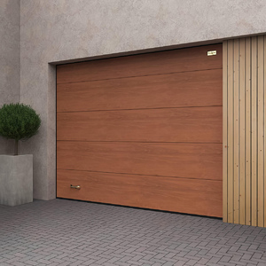 Секционные ворота Prestige цвет Golden oak Золотой дуб